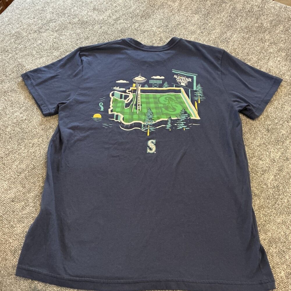 Baseballism Seattle All-Star Game 2023 MLB Men's Medium Navy T-Shirt